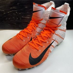 Nike Untouchable 3 Elite White Orange Football Cleats AO3006-118 Men’s Size 12